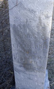 Jonas Greenwood Headstone